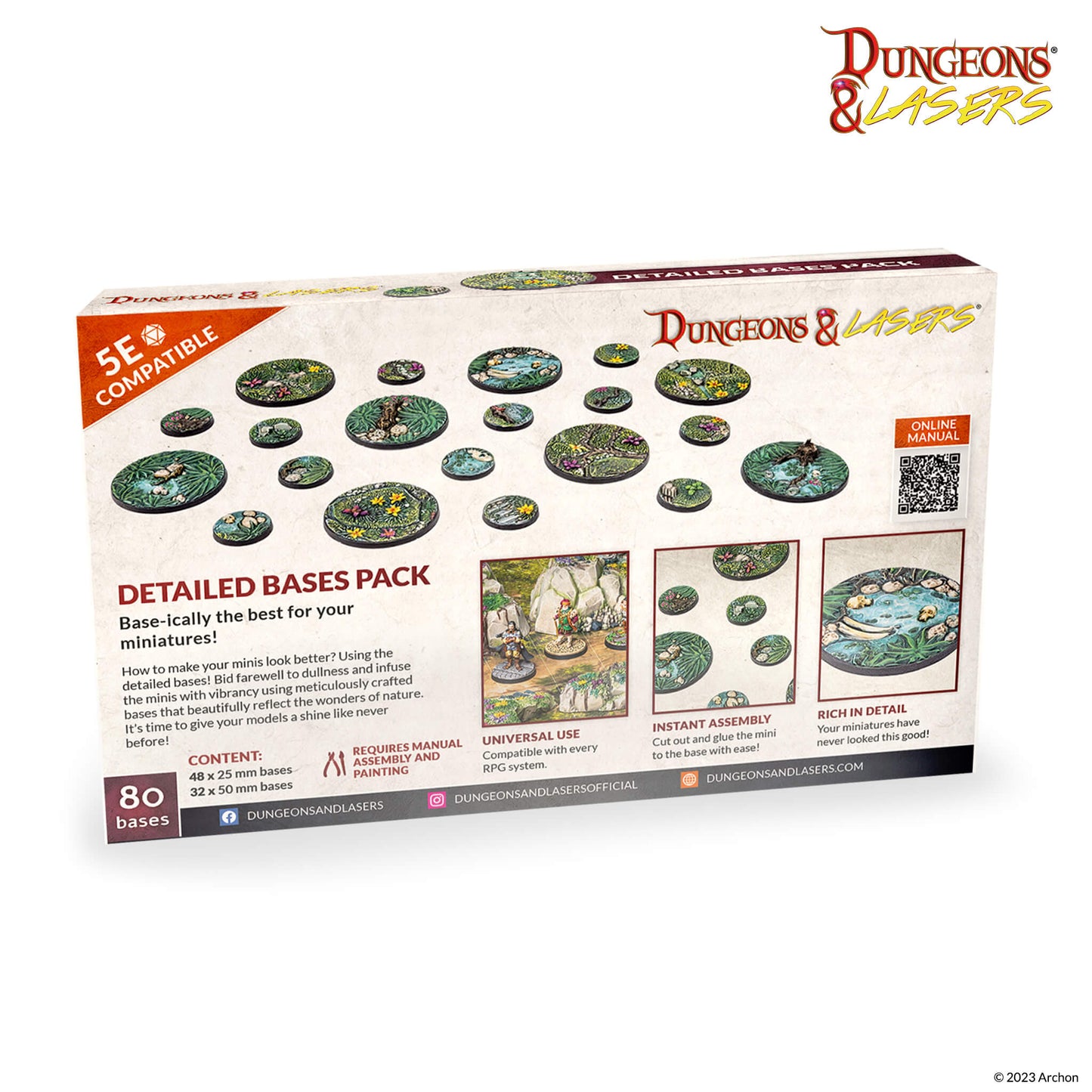 Dungeons and Lasers: Set de Bases detalladas