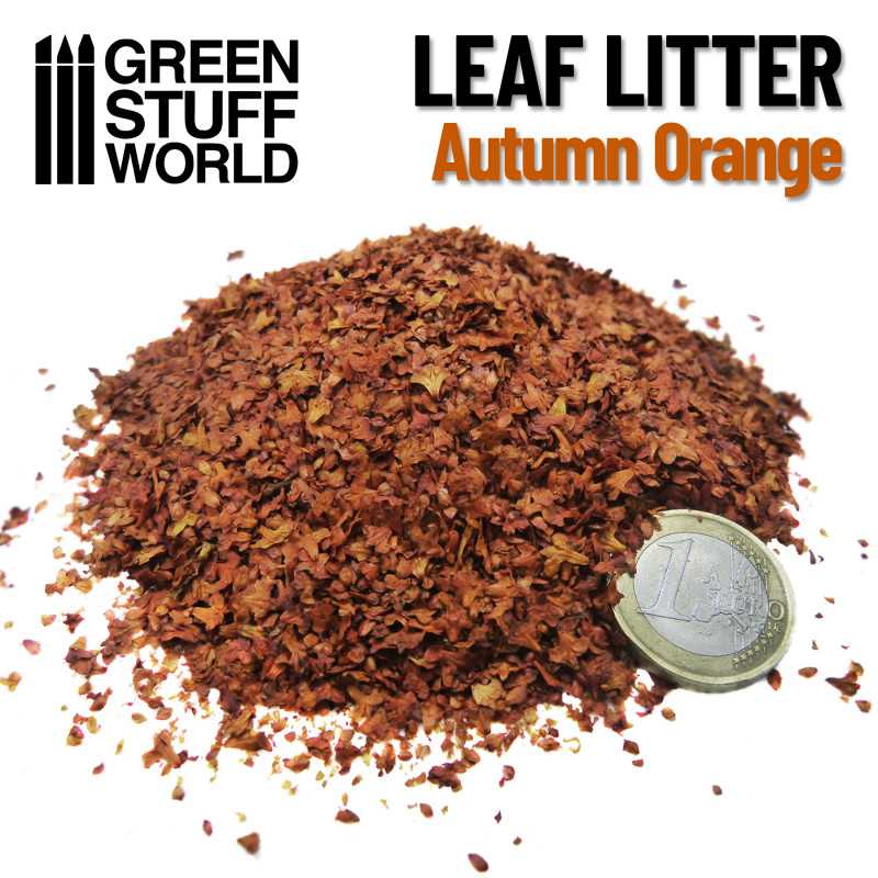 Hojas Naturales Grandes - Naranja Otoño