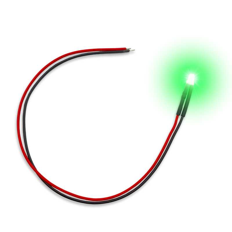 Luces LED Parpadeantes Verdes 3mm x10