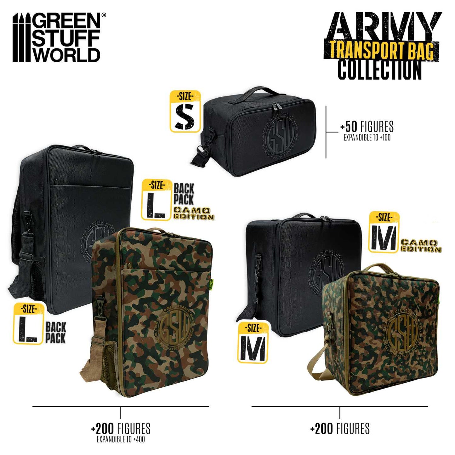 Maletin Transporte Miniaturas - M - Edición Camuflaje