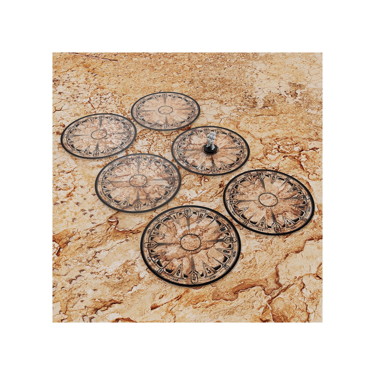 Marcadores de Objetivos Wh40k compatibles transparentes