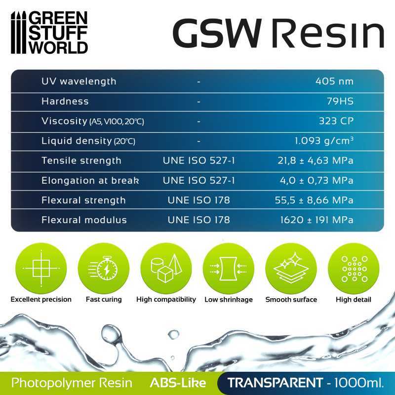 Resina 3D - ABS-like Transparente 1000ml