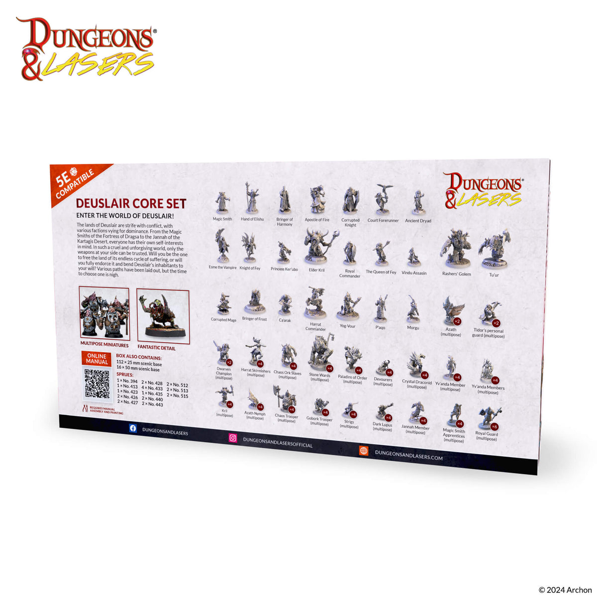 Dungeons & Lasers: Jeu de figurines DND - 99 figurines avec bases scéniques - 1ère édition - à partir de 14 ans Dungeons & Lasers: Jeu de figurines DND - 99 figurines avec bases scéniques - 1ère édition - à partir de 14 ans