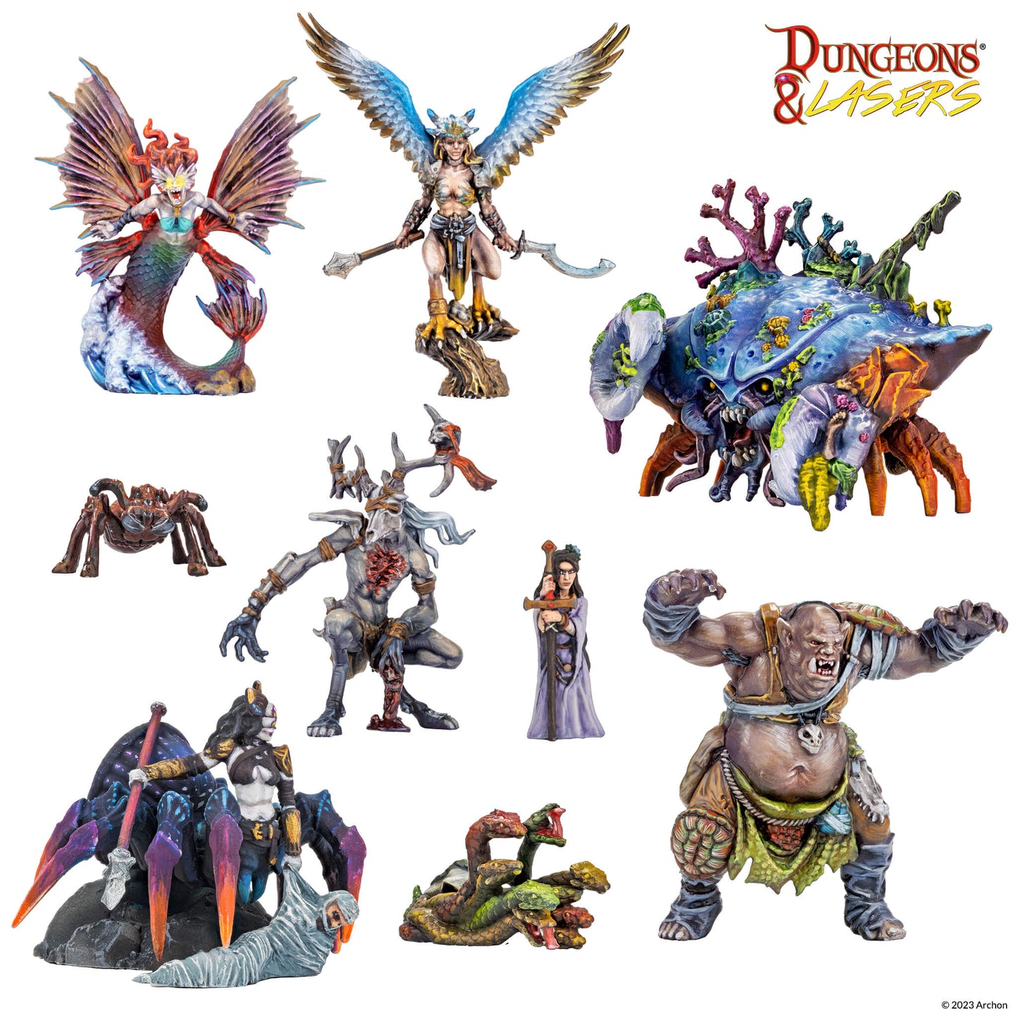 Dungeons and Lasers: Set de Miniaturas de Fantasía