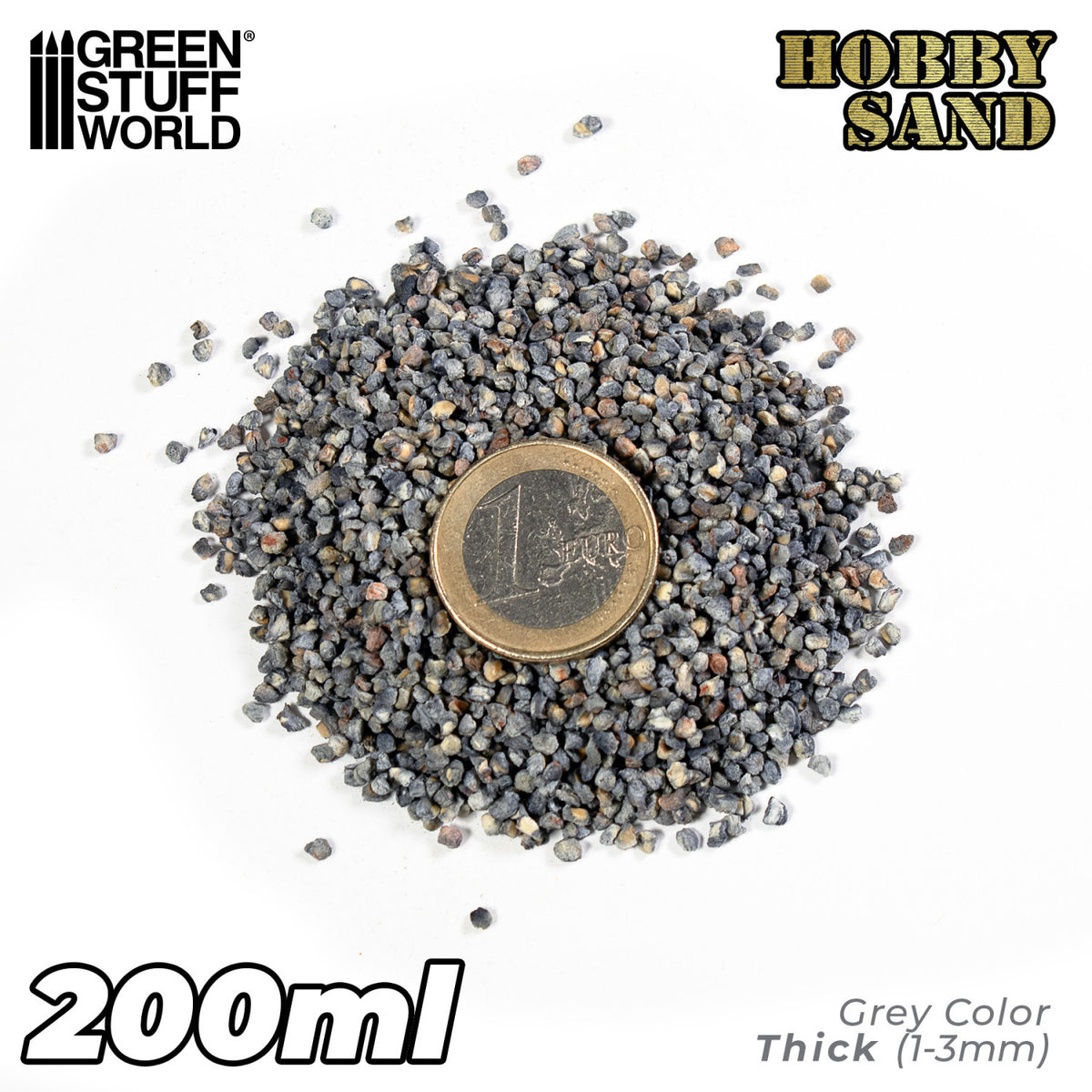 Arena Modelismo Gruesa 200ml - Gris Oscuro