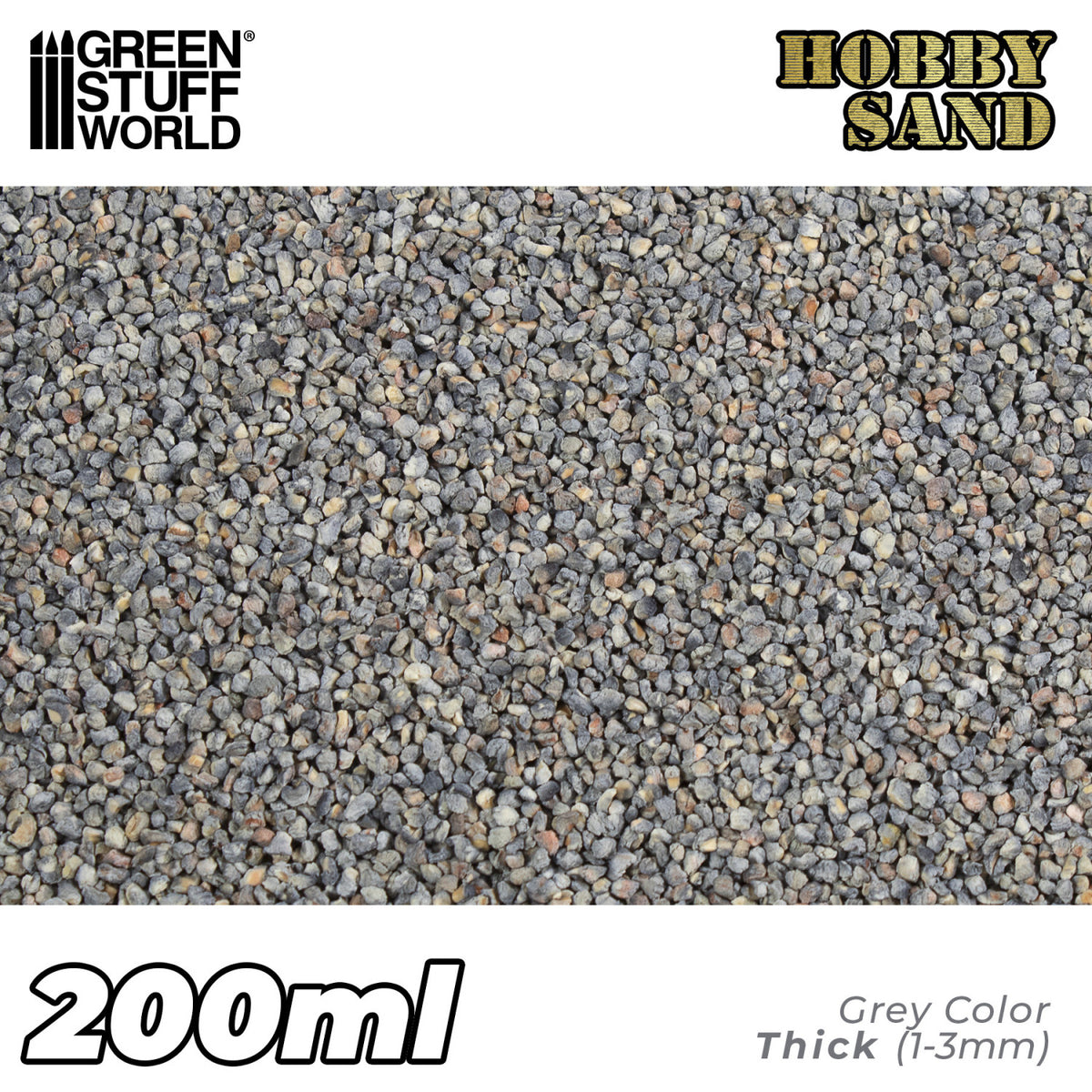 Arena Modelismo Gruesa 200ml - Gris Oscuro