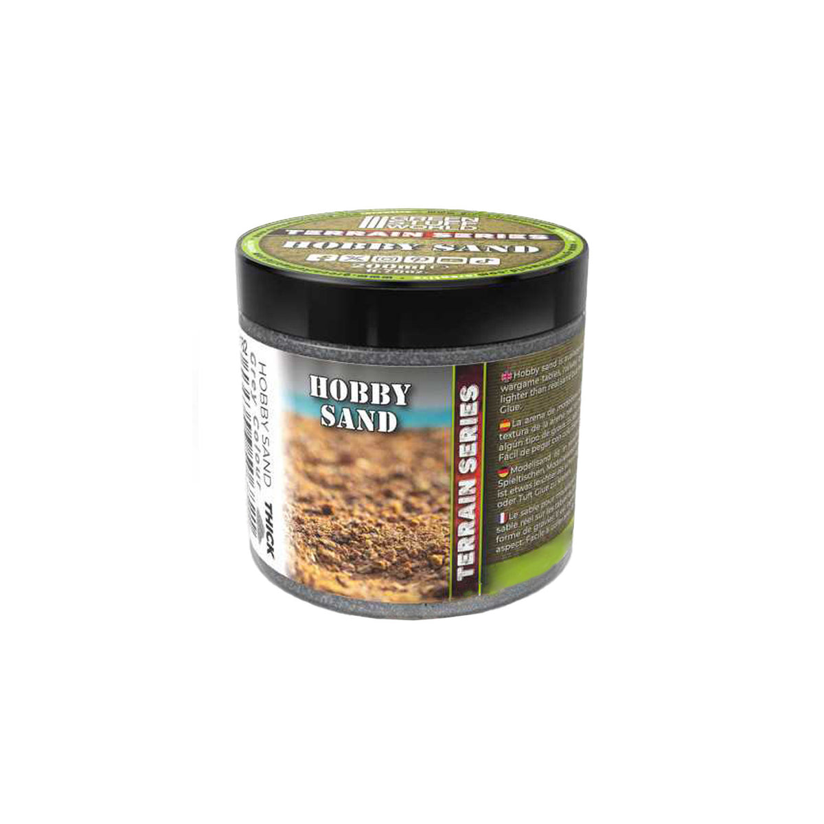 Arena Modelismo Gruesa 200ml - Gris Oscuro