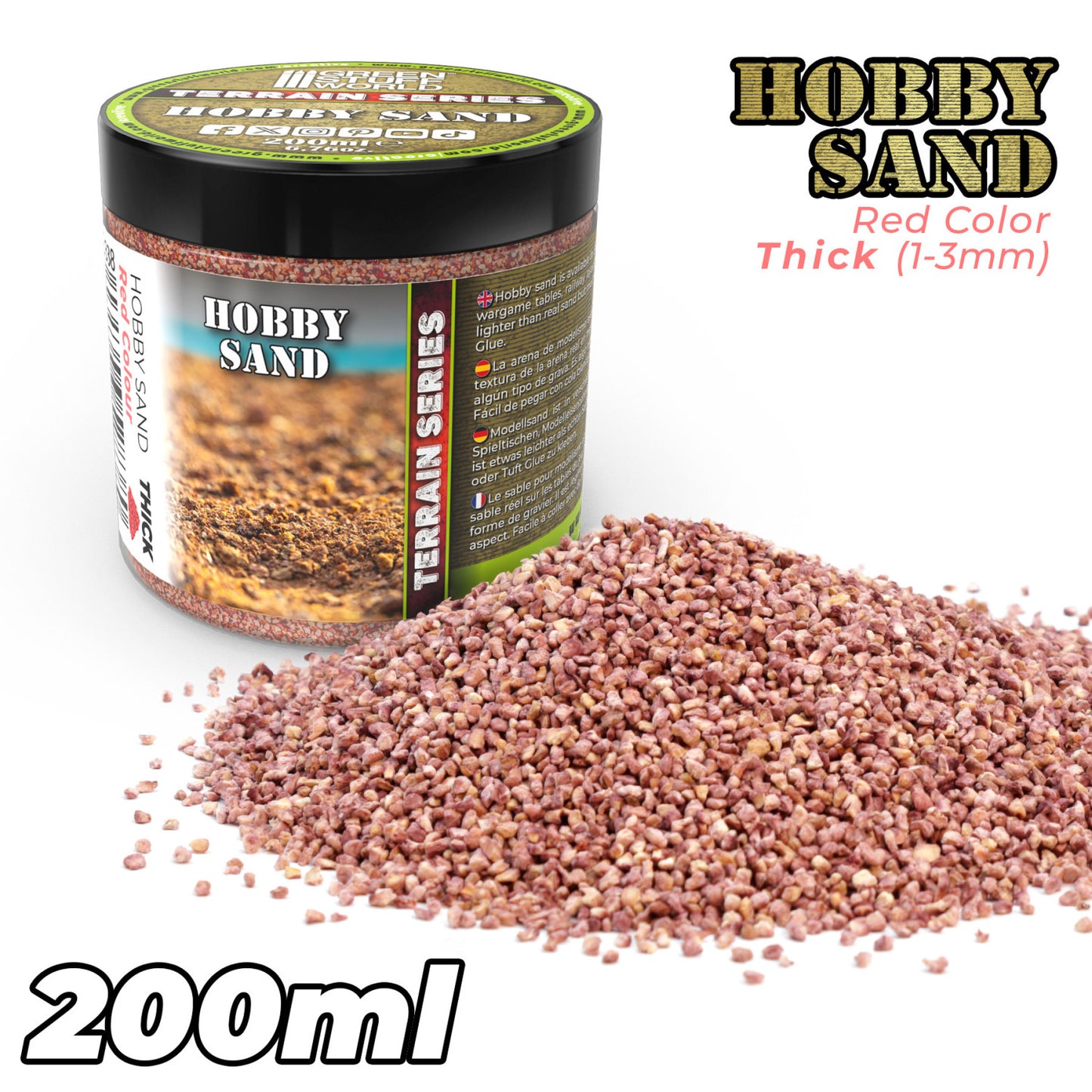 Arena Modelismo Gruesa 200ml - Roja