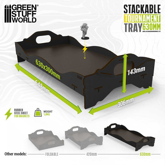 Bandeja para torneos apilable 630mm