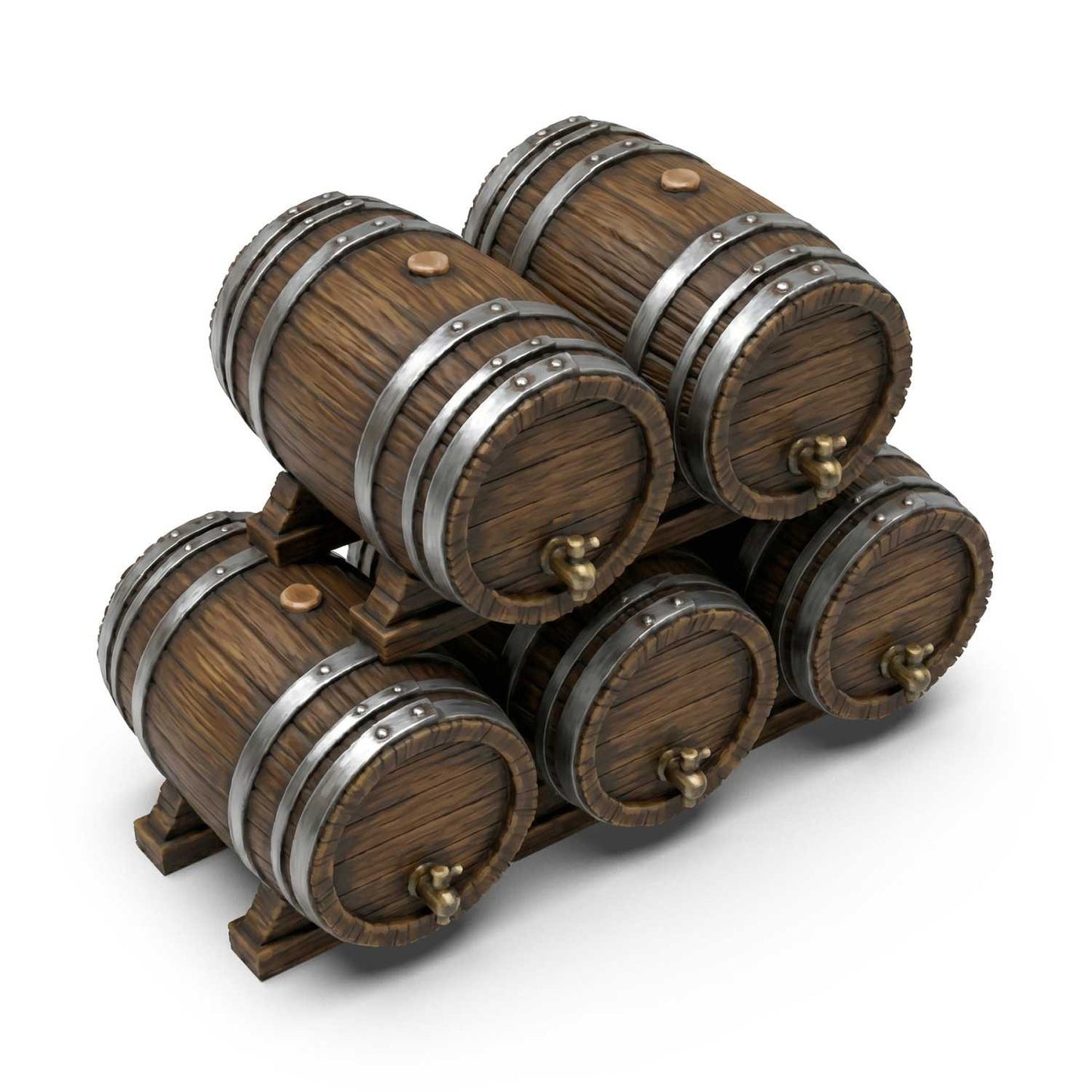 Barriles de madera apilables 1:35