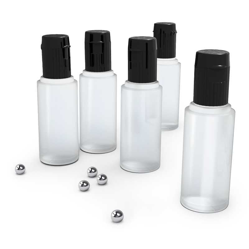 Botes de Pintura Sueltos para mezclas con Bolas Mezcladoras