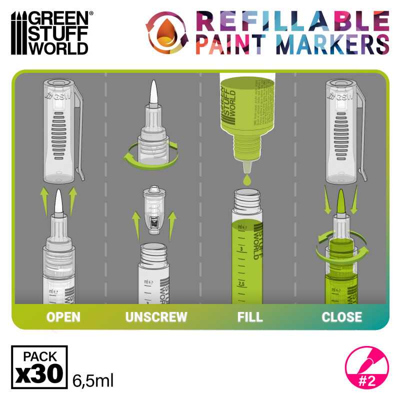 Caja Display Rotuladores recargables 2 (x30)