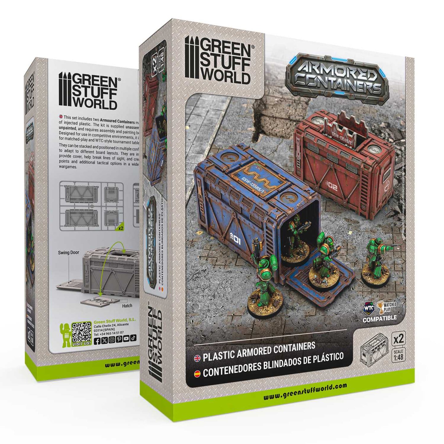 Contenedores Blindados Sci-Fi de Plástico (Pack x2)