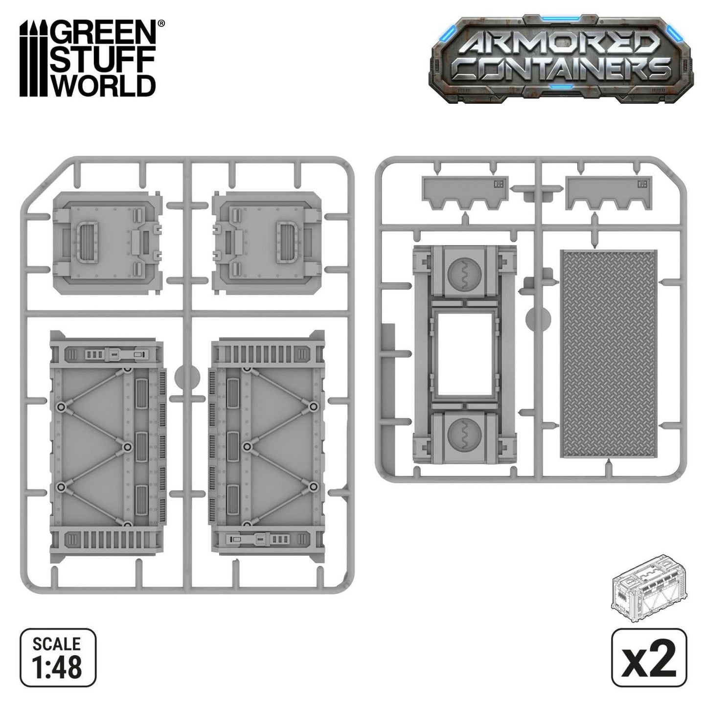 Contenedores Blindados Sci-Fi de Plástico (Pack x2)