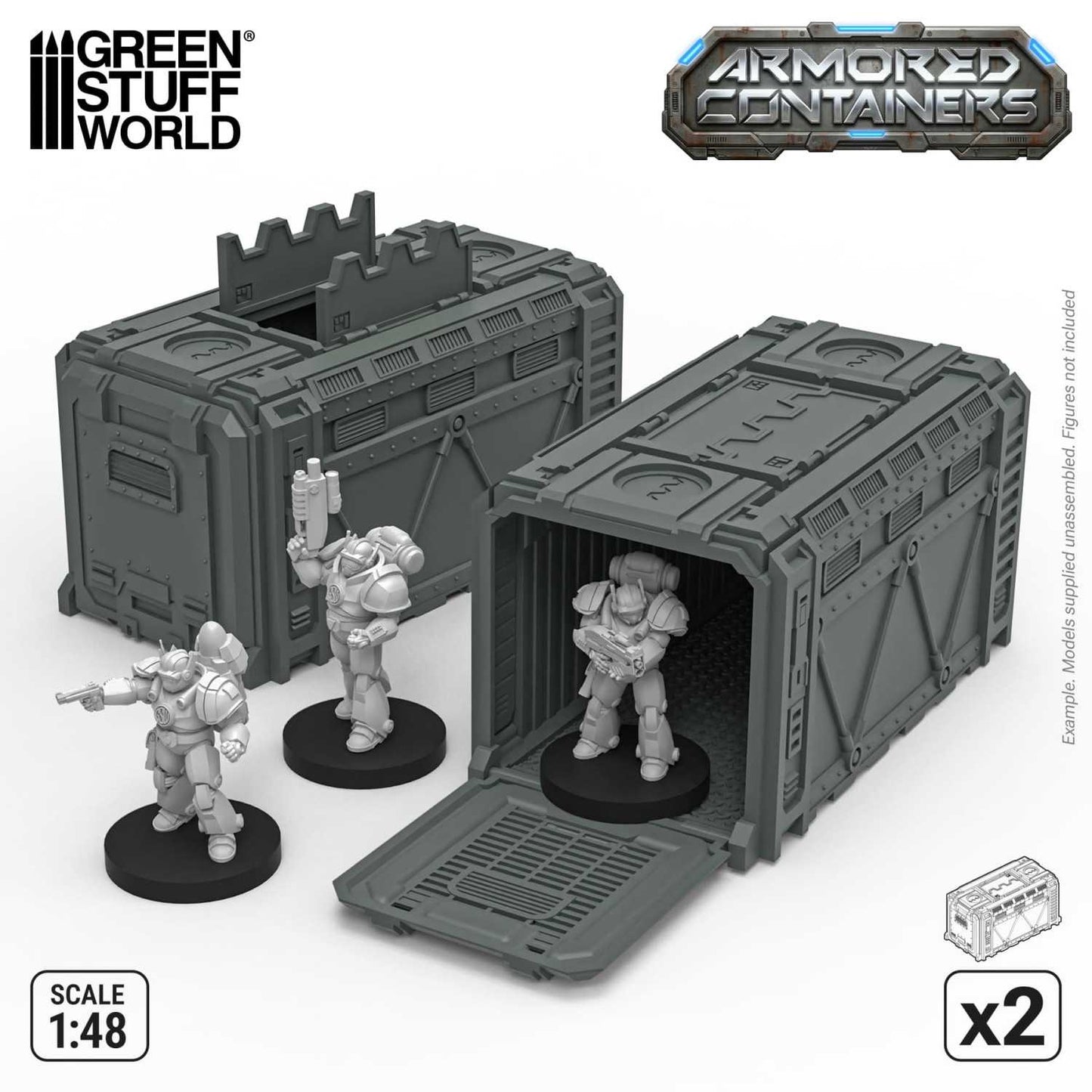 Contenedores Blindados Sci-Fi de Plástico (Pack x2)