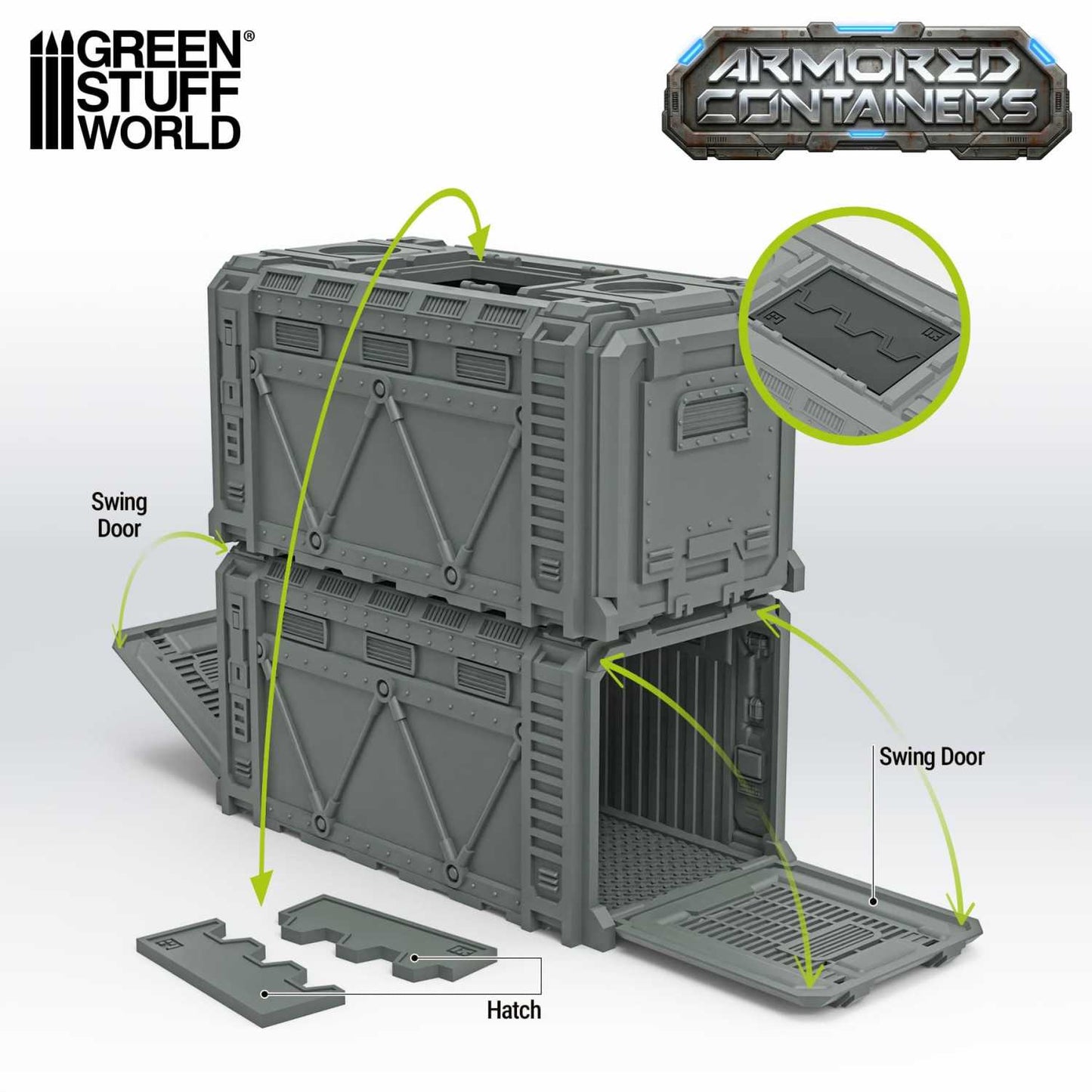 Contenedores Blindados Sci-Fi de Plástico (Pack x2)
