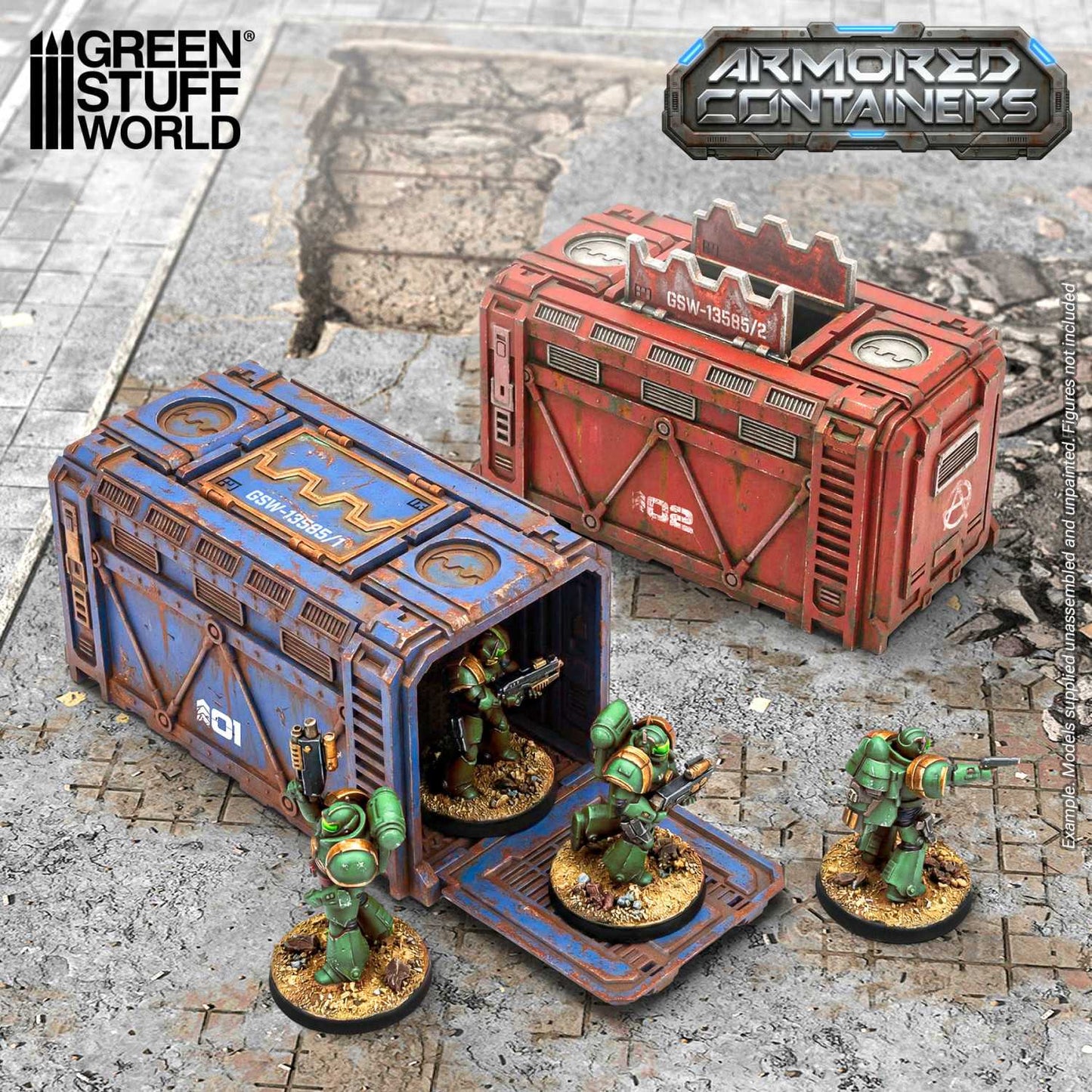 Contenedores Blindados Sci-Fi de Plástico (Pack x2)