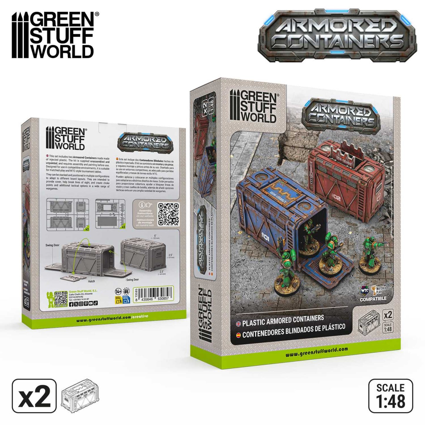 Contenedores Blindados Sci-Fi de Plástico (Pack x2)