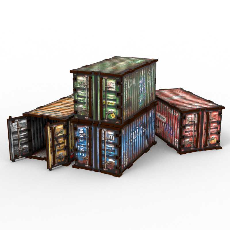 Contenedores WTC prepintado (Pack x4)