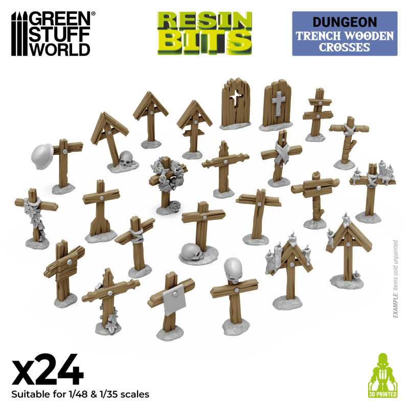 Cruces de madera para trincheras 1:48-1:35