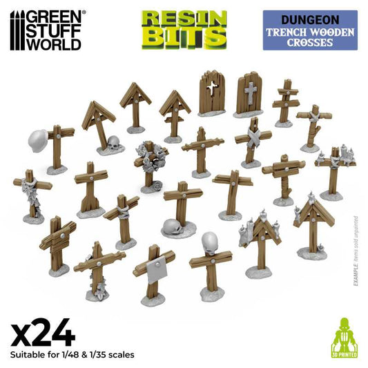 Cruces de madera para trincheras 1:48-1:35
