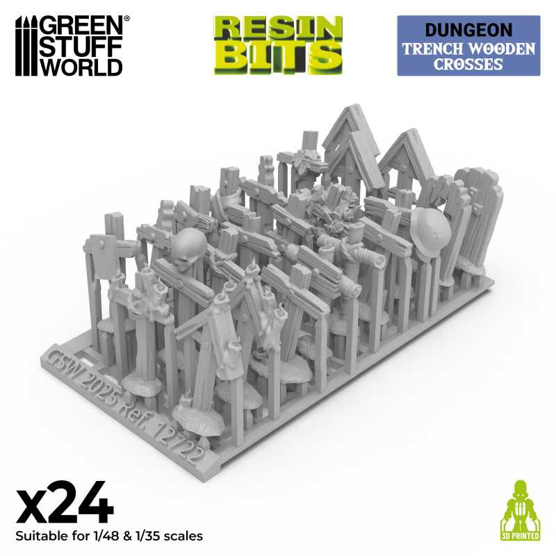 Cruces de madera para trincheras 1:48-1:35