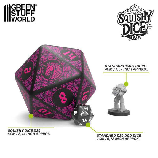 Dado Antiestrés Gigante D20 - UNICORNIO