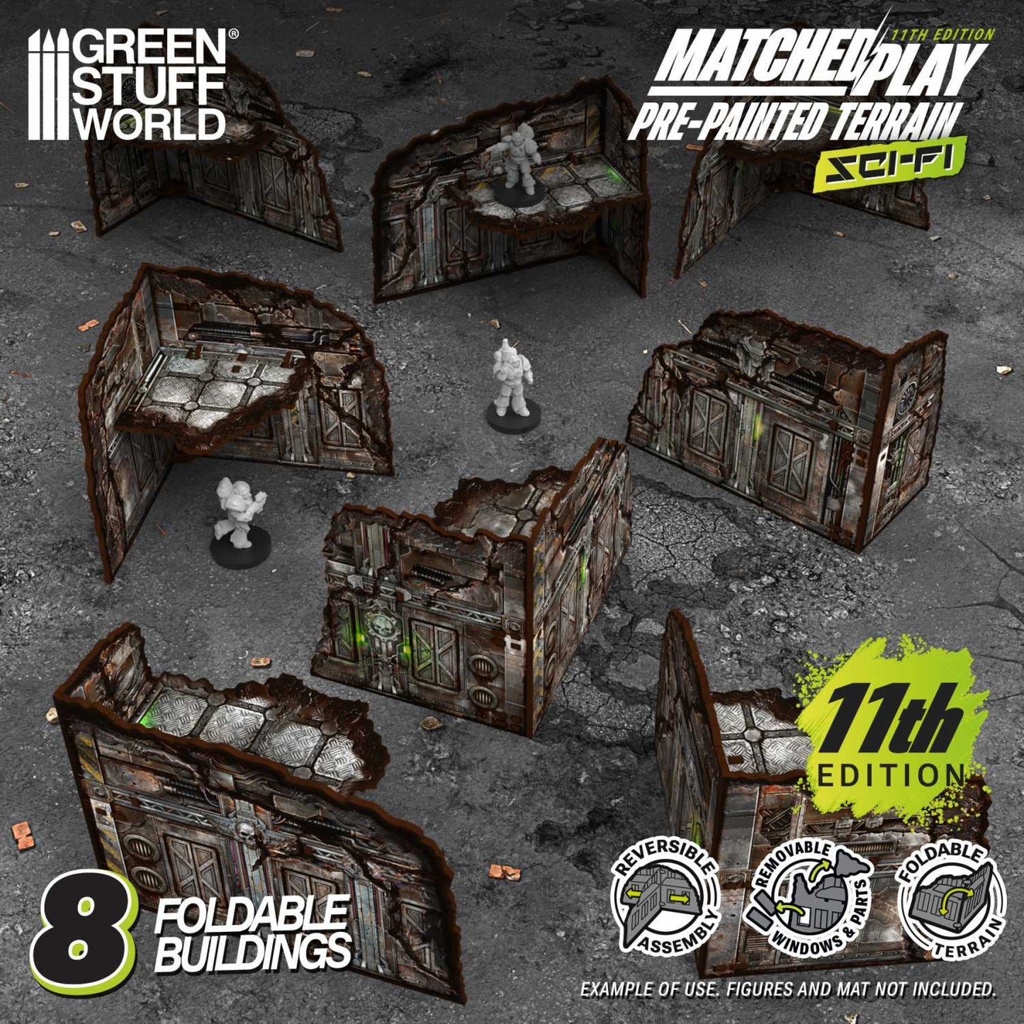 Edificios plegables prepintados 11ª edición (Pack x8)