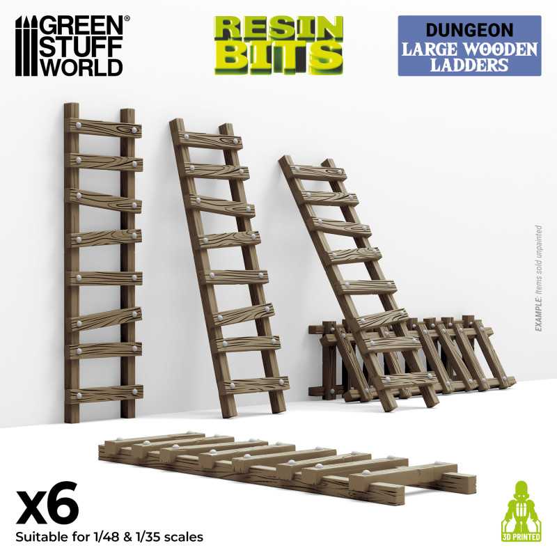 Escaleras grandes de madera 1:48-1:35
