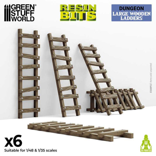 Escaleras grandes de madera 1:48-1:35