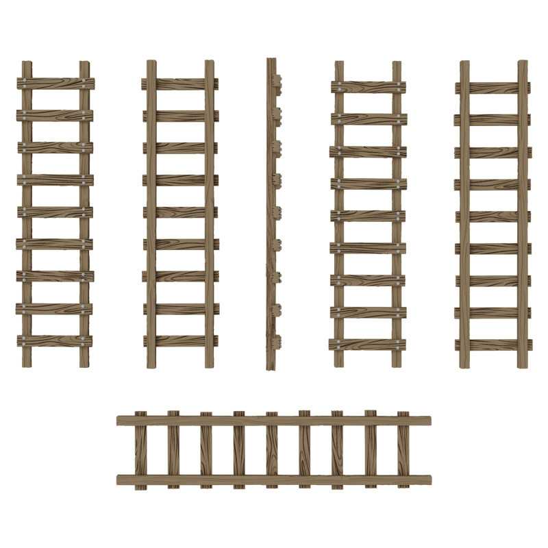 Escaleras pequeñas de madera 1:48-1:35