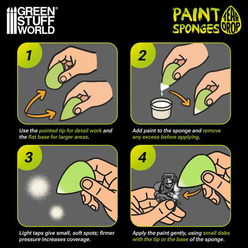 Esponjas para pintar - Lagrima