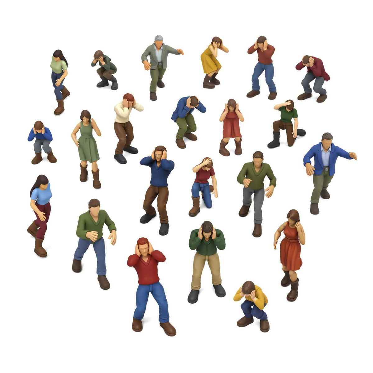 Figuras de civiles heridos 1:100