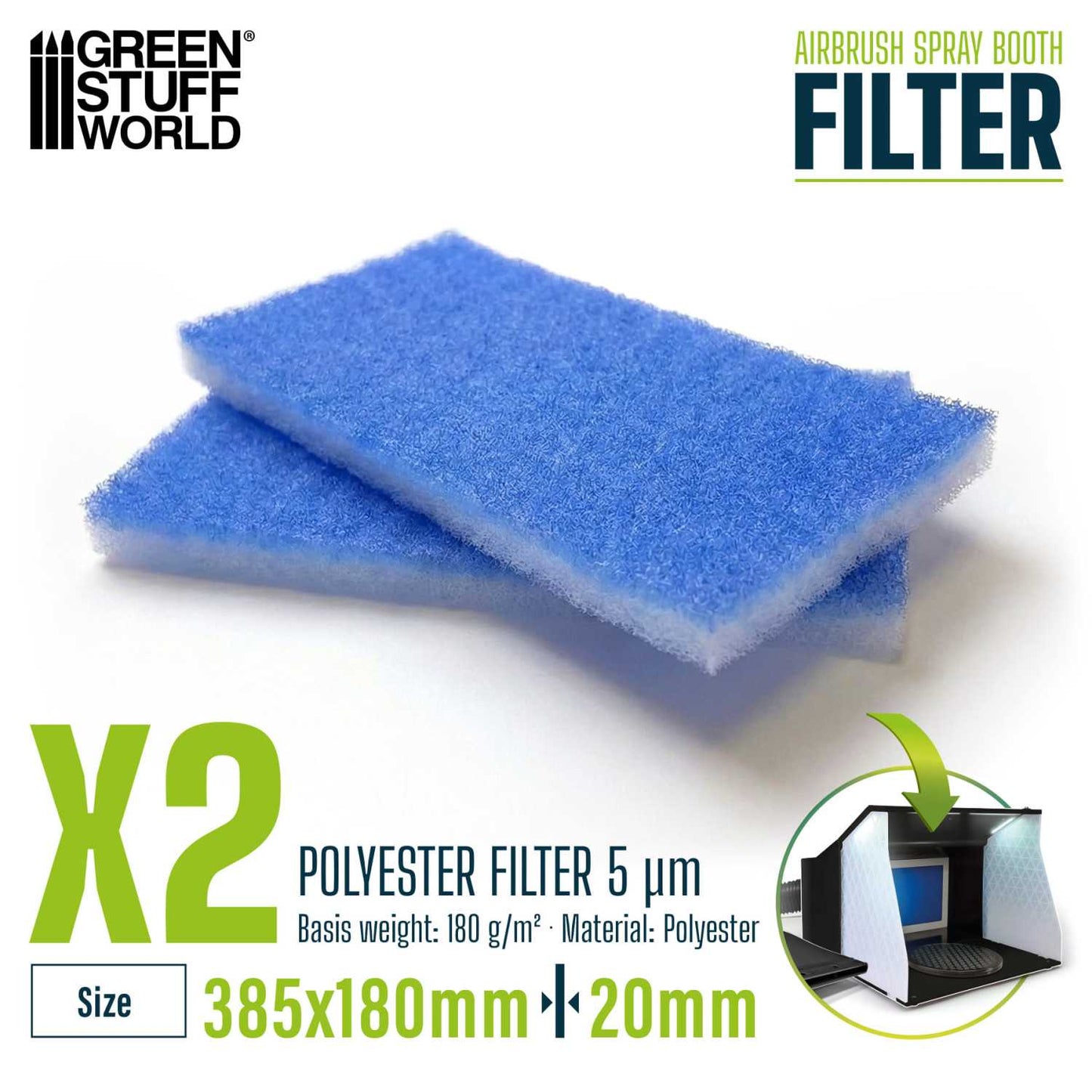 Filtros cabina de pintura x2