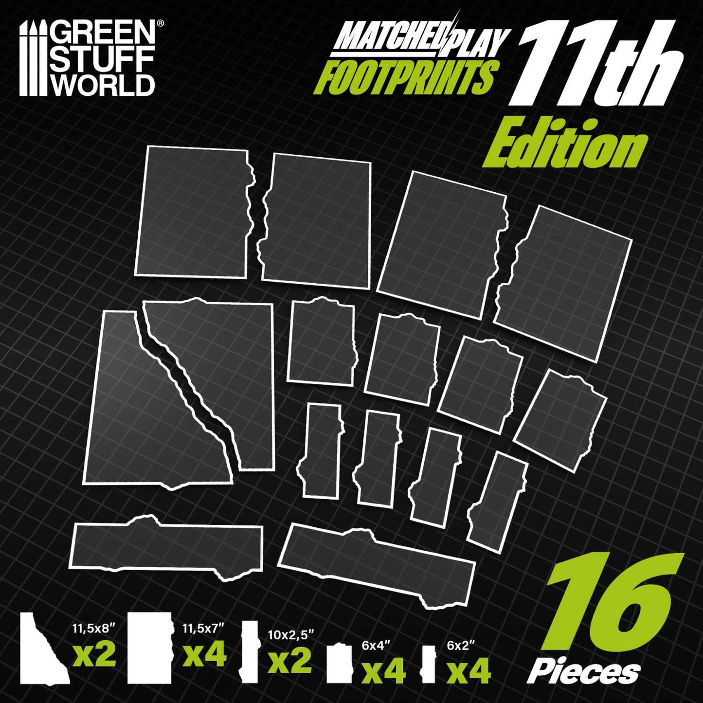 Glasspack Footprints Básicos 11 edición Wh40k compatibles
