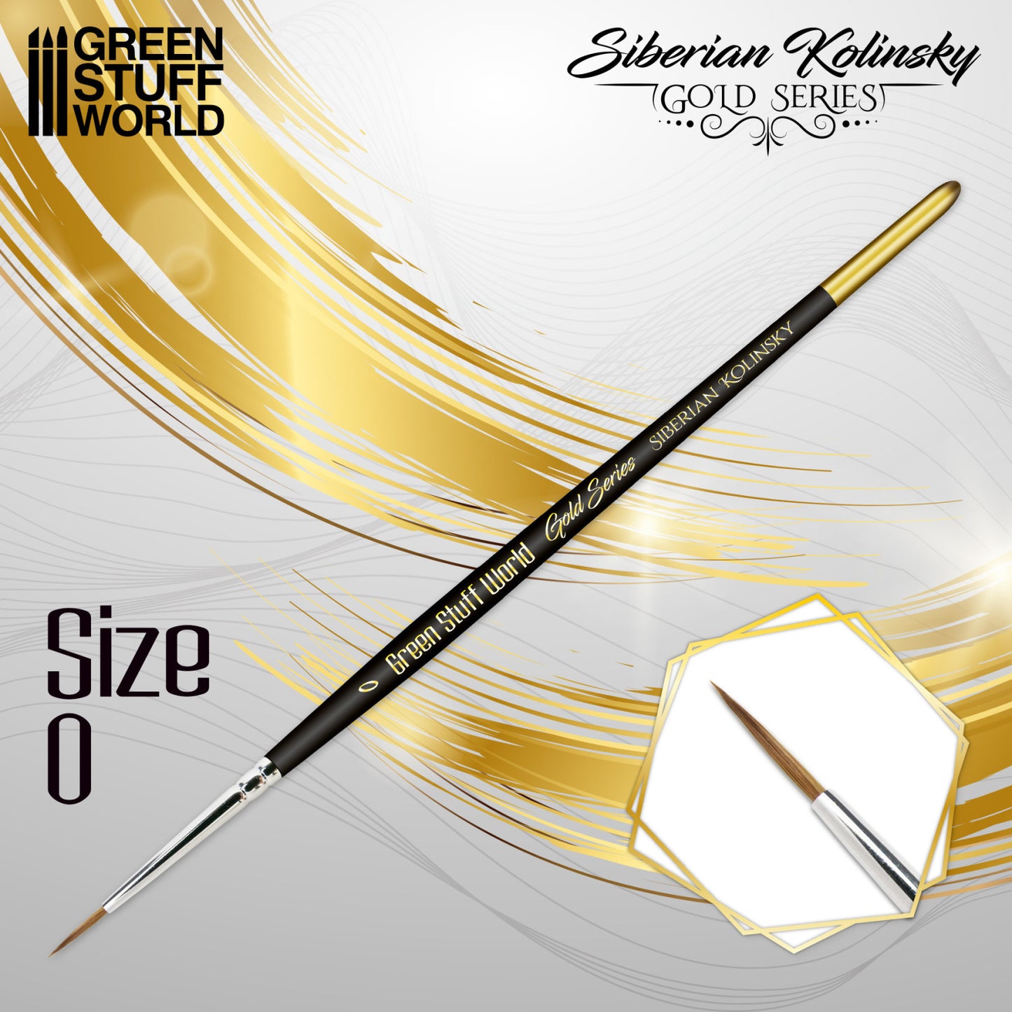 GOLD SERIES Pincel Kolinsky Siberiano - 0