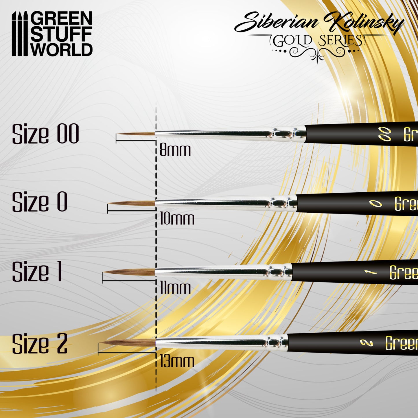 GOLD SERIES Pincel Kolinsky Siberiano - 0