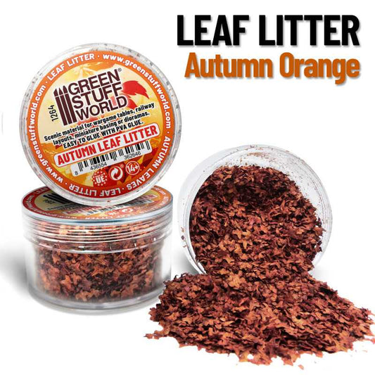 Hojas Naturales Grandes - Naranja Otoño