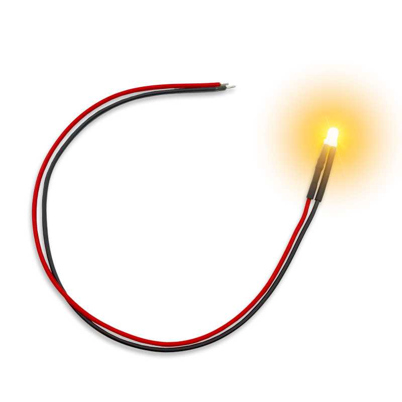 Luces LED Parpadeantes Naranjas 3mm x10