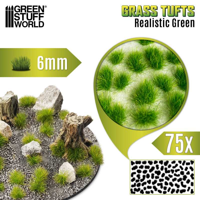 Matas Césped - Tufts - 6 mm - Verde Realista