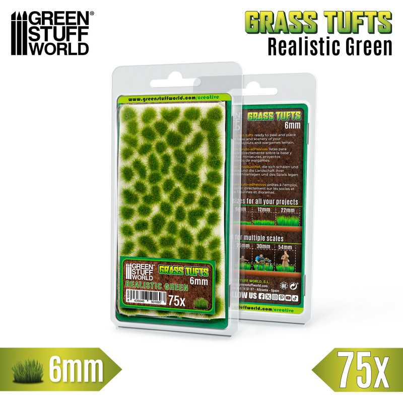Matas Césped - Tufts - 6 mm - Verde Realista