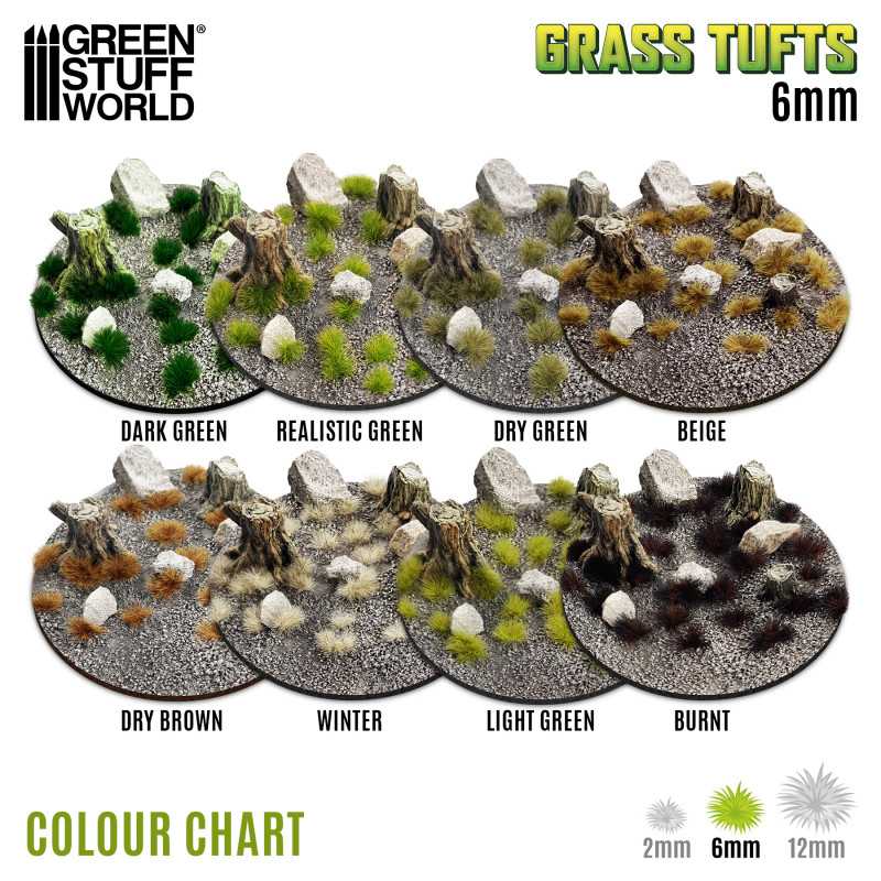 Matas Césped - Tufts - 6 mm - Verde Realista