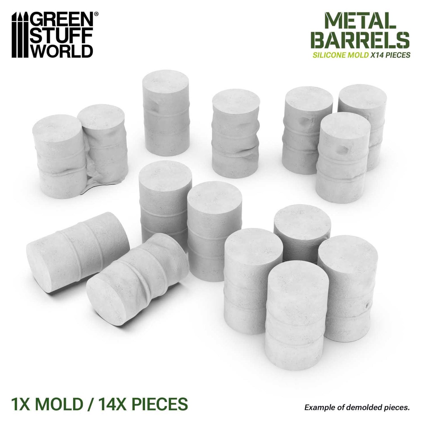 Molde de Silicona de Barriles Metálicos 1:48