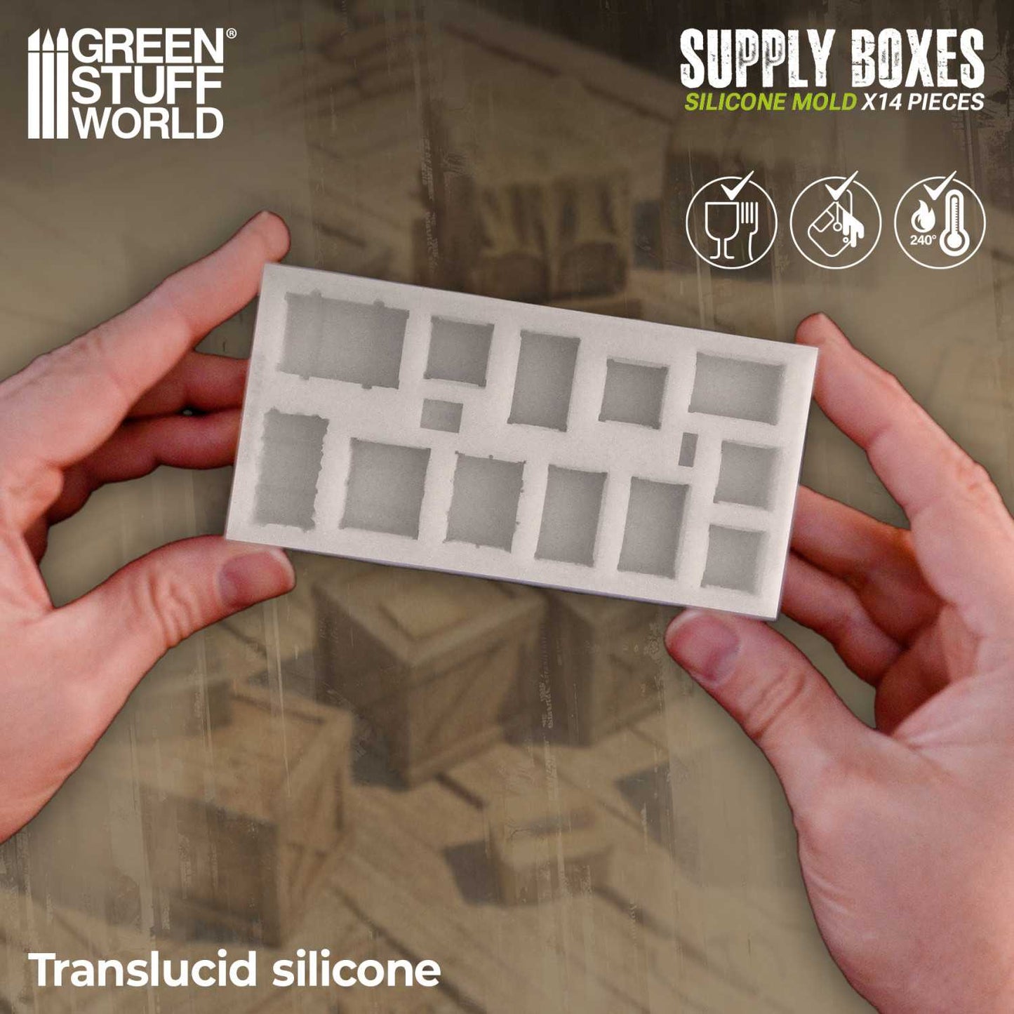 Molde de Silicona de Cajas de suministros 1:48-1:35