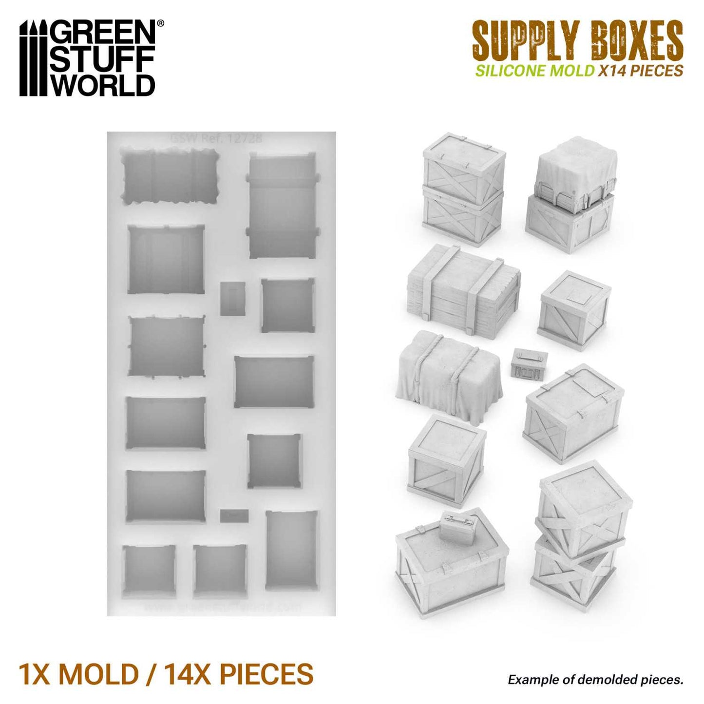 Molde de Silicona de Cajas de suministros 1:48-1:35