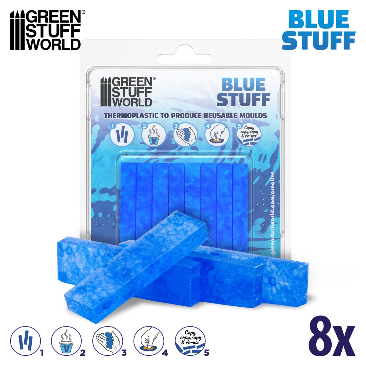 Blue Stuff Reutilizable 8 Barras