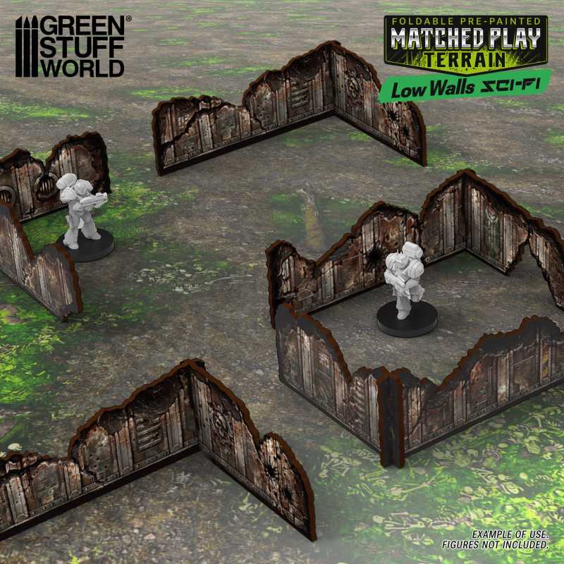 Muros bajos Sci-Fi prepintados Matched Play (Pack x8)