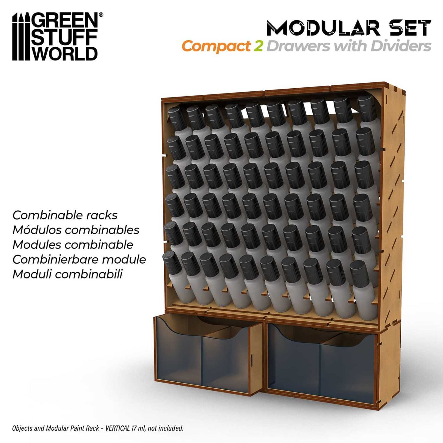 Organizador Horizontal compact con 2 cajones dobles