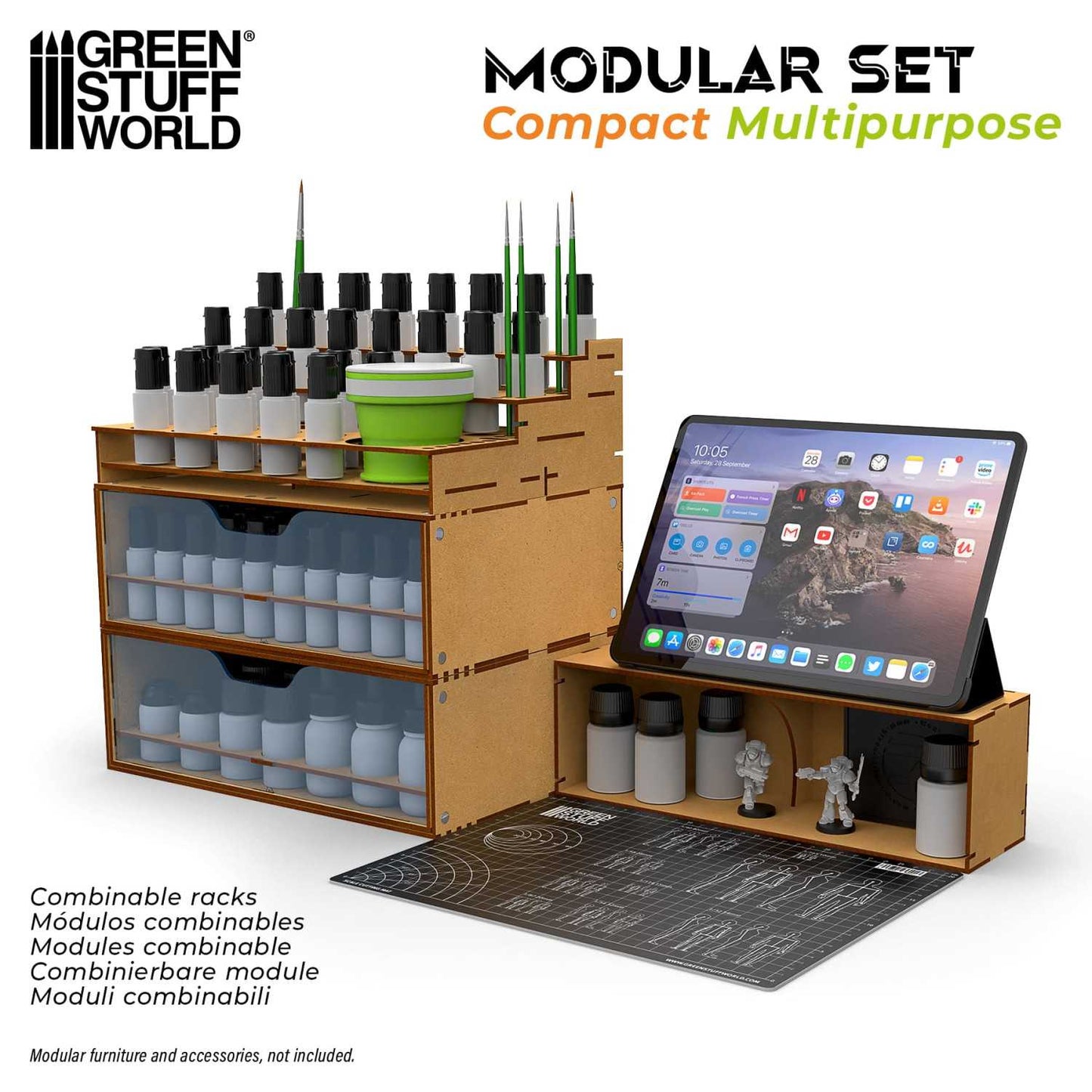 Organizador horizontal compacto multiusos