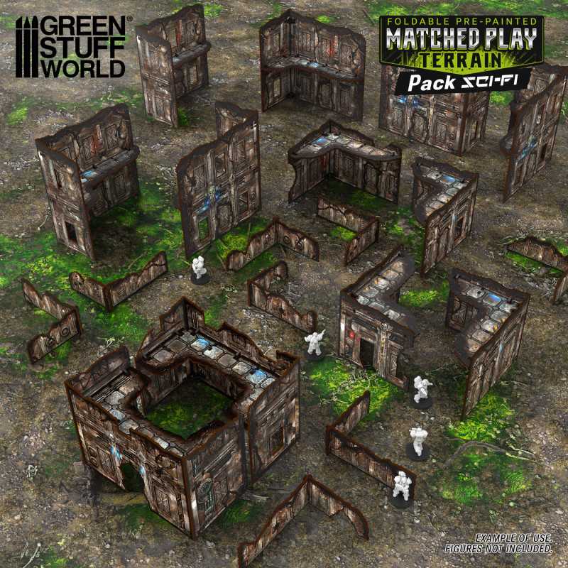 Pack de escenografía Matched Play plegable pre-pintada - Sci-Fi